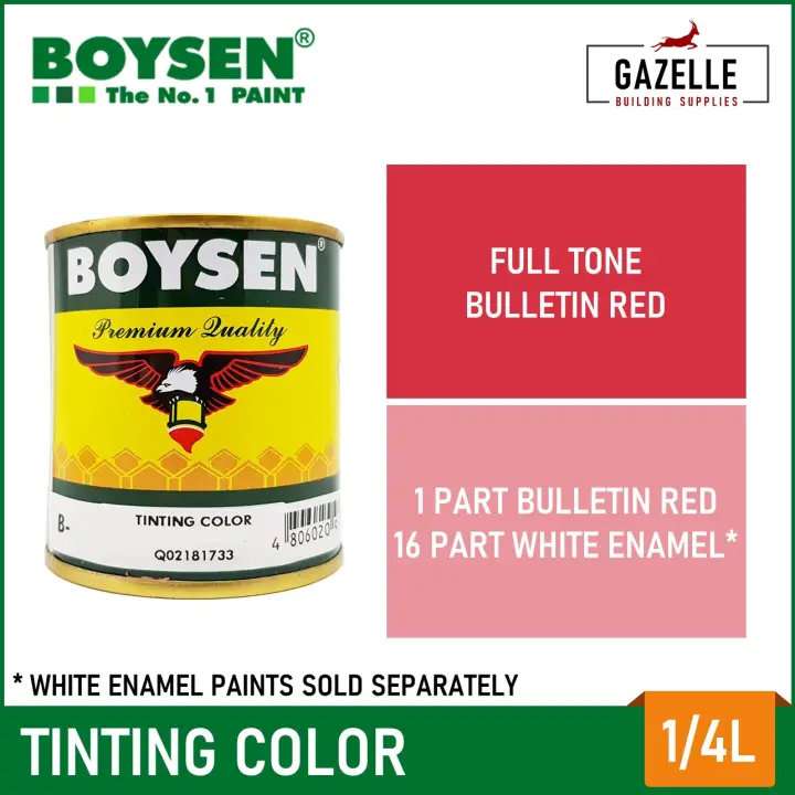 Boysen Tinting Color for Enamel Bulletin Red - 1/4L