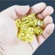 7pcs (Bundle Pack) 6-Sided Purple Dice, White Dots Rounded Corner Dice for Games and Entertainment. 