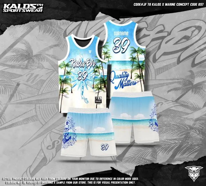 KALOSph BASKETBALL JERSEY SET CODE # JF 70 KALOS X MARINE CONCEPT CODE 057