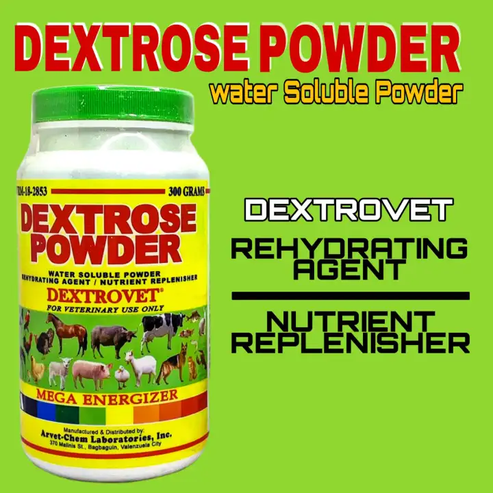 [FCR AGRIVET] DEXTROSE POWDER 300grams and 100grams / REHYDRATING AGENT and NUTRIENT REPLENISHMENT