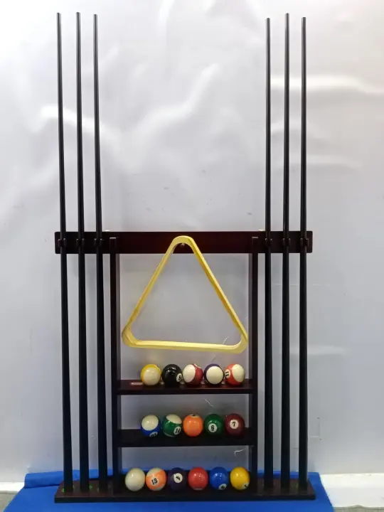 6 HOLES 2IN1 CUE RACK AND BALL RACK STAND FOR / LAGAYAN NG TAKO AT BOLA NG BILYARAN