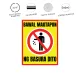 Dsign Bawal magtapon ng basura dito or Please Don't throw your garbage here signages 8x10inches. 