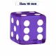 7pcs (Bundle Pack) 6-Sided Purple Dice, White Dots Rounded Corner Dice for Games and Entertainment. 