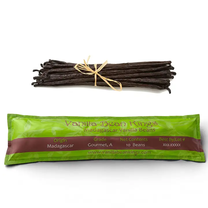 10 Madagascar Vanilla Beans Whole Grade A Vanilla Pods for Vanilla Extract and Baking