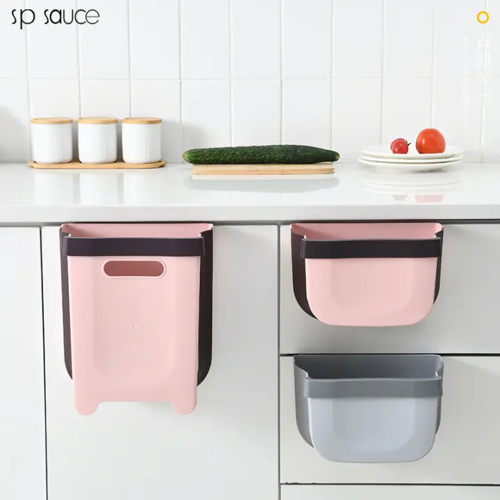 S A Warehouse Japan Sp Sauce Trash Can Foldable Portable Mini Storage Trash Bin Storage Bucket Wet And Dry Sorting Garbage Can For Kitchen Lazada Ph