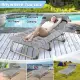 Folding Camping Bed Cot Portable Folding Sleeping Cots with Mattress for Adults Kids Double Layer Oxford Adjustable Chaise Recliner w/Pillow Outdoor Travel Camp Cots for Beach Camping Home and Office Nap. 