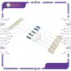 5pcs 1.5k Ohms Metal Film Resistor 1/2 watt. 