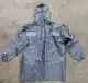Gray Kapote/Rain Coat with Reflector - Vulcanized Rubber Material. 