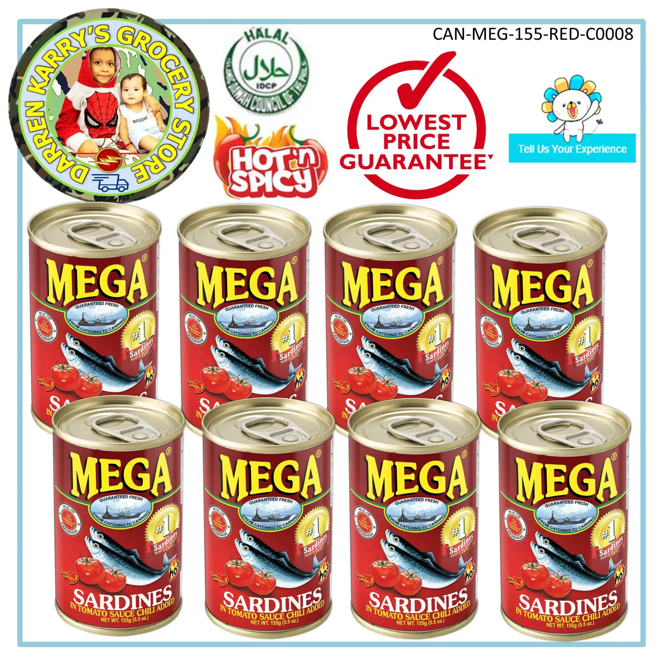Best Offer 8 Cans X 155 Grams Of Mega Sardines In Tomato Sauce Chili Added Red Halal Food Essentials Canned Goods From Darren Karry S Grocery Store Lazada Ph