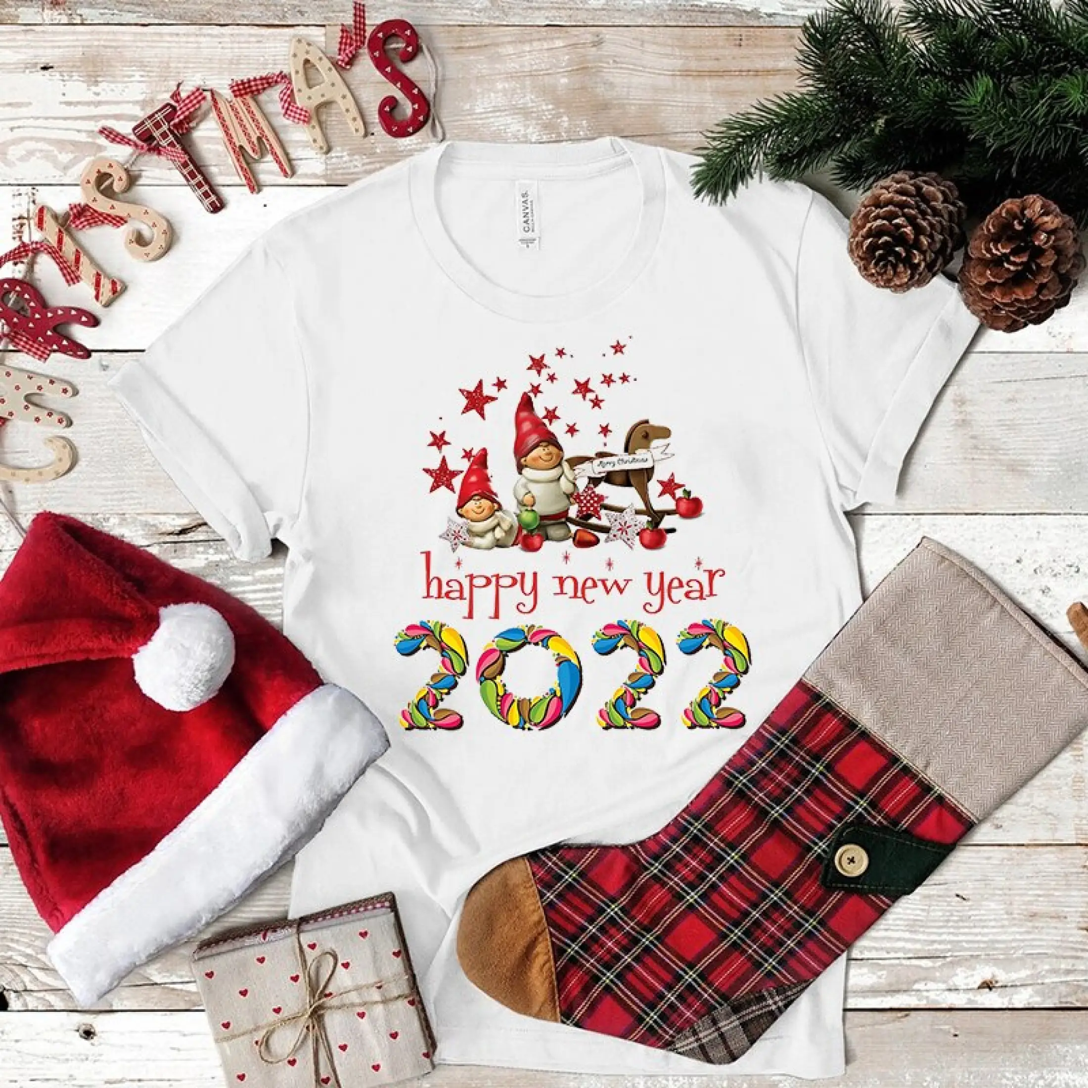 Kawaii Black Tshirt Short Sleeve Tees Tops Happy New Year 2022 Women T Shirt Merry Christmas T-Shirt Boy Girl Tshirt | Lazada Singapore