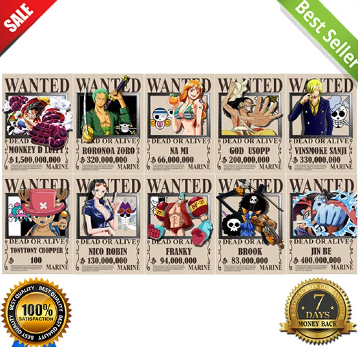 New Design One Piece High Quality Print Yonko Straw Hats Wanted Poster Luffy Zoro Nami Usopp Sanji Chopper Robin Franky Brook Jinbe Lazada Ph New Design One Piece High Quality Print Yonko Straw Hats Wanted Poster Luffy Zoro Nami Usopp Sanji Chopper Robin Franky Brook Jinbe Lazada Ph