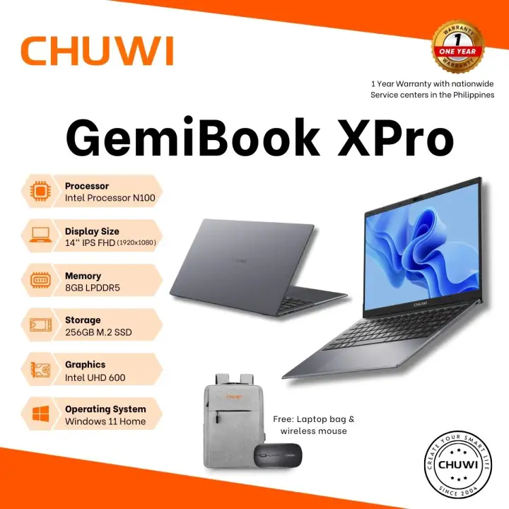Chuwi Gemibook Xpro Intel N100 14.1" IPS FHD | 256GB SSD 8GB RAM | Windows 11 Home