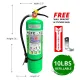 Fire Extinguisher 10 lbs HCFC 123 3pcs Bundle (Green) 5 years Expiration Refillable. 