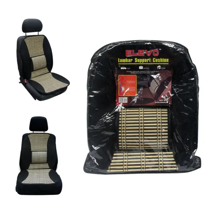 Concorde Elevo Lumbar Seat Cushion, Bamboo Car Seat Cover With Lumbar Support