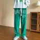 baggy pants for men fashion European and American hiphop pants high street straight-leg sweatpants retro drawstring pants. 