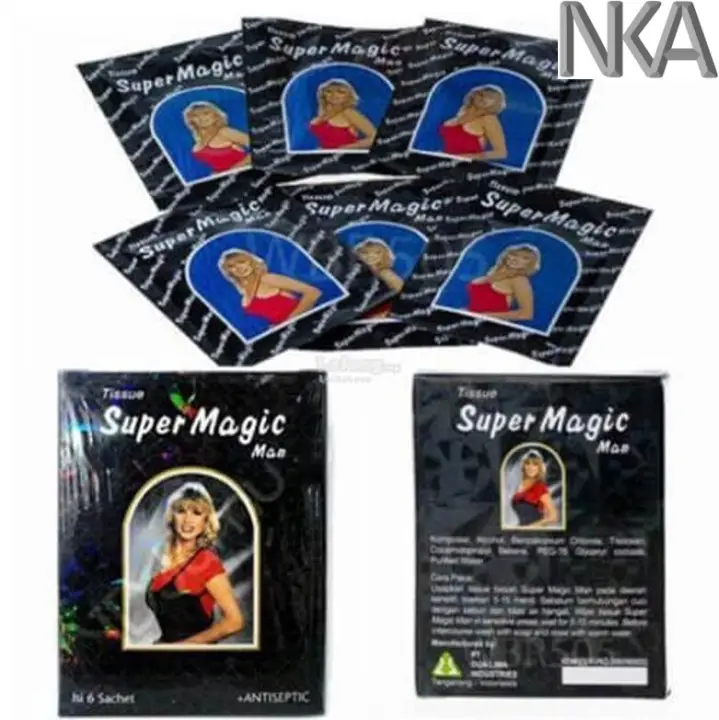 Super Magic Man Tissue Antiseptic 6 Sachets Delay Ejaculation Lazada Ph