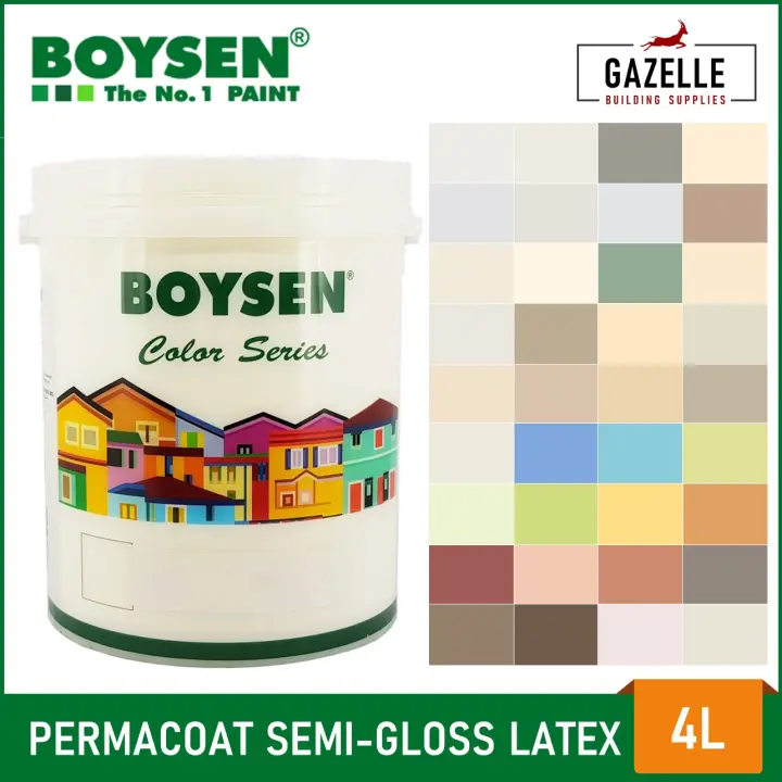 Boysen Permacoat Semi Gloss Latex Acrylic Paint 1l 4l 16l Lazada Ph - Paint Colors Boysen