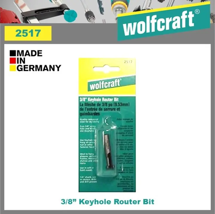 Wolfcraft 3/8-inch Keyhole Router Bit - 2517