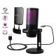 Kusky Me6D RGB USB Mic Condenser Gaming microphone for videoke live streaming vlogging Noise Reduction MuteGain. 