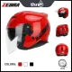 Zebra Motorcycle half face Helmet 3/4 Motor Dual Visor half face Helmet For Riding Gear Free Visor THRSTFLASK YM-902 Solid. 