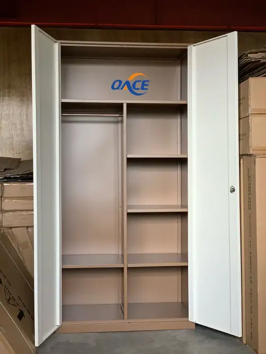 Steel Wardrobe With Layers Closet, Metal Clothes Storage Cabinets