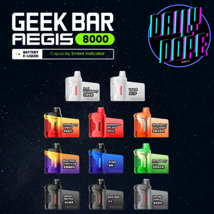 {Legit} Geek Bar Aegis 8000 Puffs Disposable Pod with FREE Lanyard ...