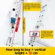 CK Telescopic Aluminum Double-sided Ladder Double Multipurpose Ladder Folding Ladder. 