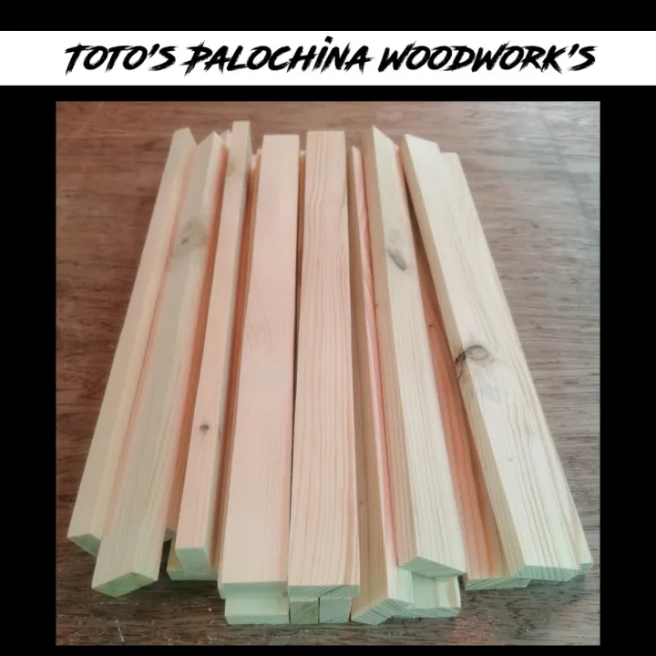 Wooden Strips Palochina For Diy 1 X 1 2 X 1ft 9pcs Lazada Ph