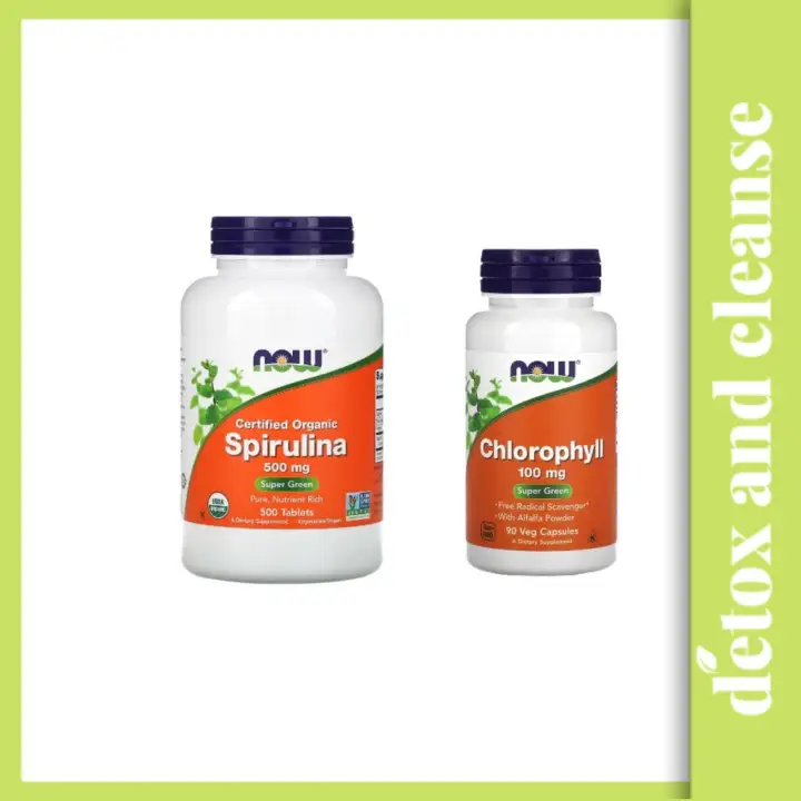Detox & Cleanse Now Foods Certified Organic Spirulina 500 mg Chlorella