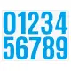 1-4 Inches waterproof Large Sheet Colourful  Number Stickers Alphanumeric Decals for Decoration DIY. 