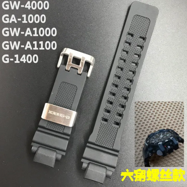 High Quality Genuine Leather Watch Straps Cowhide Replace the CASIO CASIO watch with GW - 4000 / GA - 1000 / GW - A1000 / GW - A1100 black