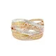 ESOTICO JEWELRY BANGLE W/ 1196 Baguettes & 917 Round Diamond Chip (6.419) 14K Yellow Gold, White Gold, Rose Gold. 