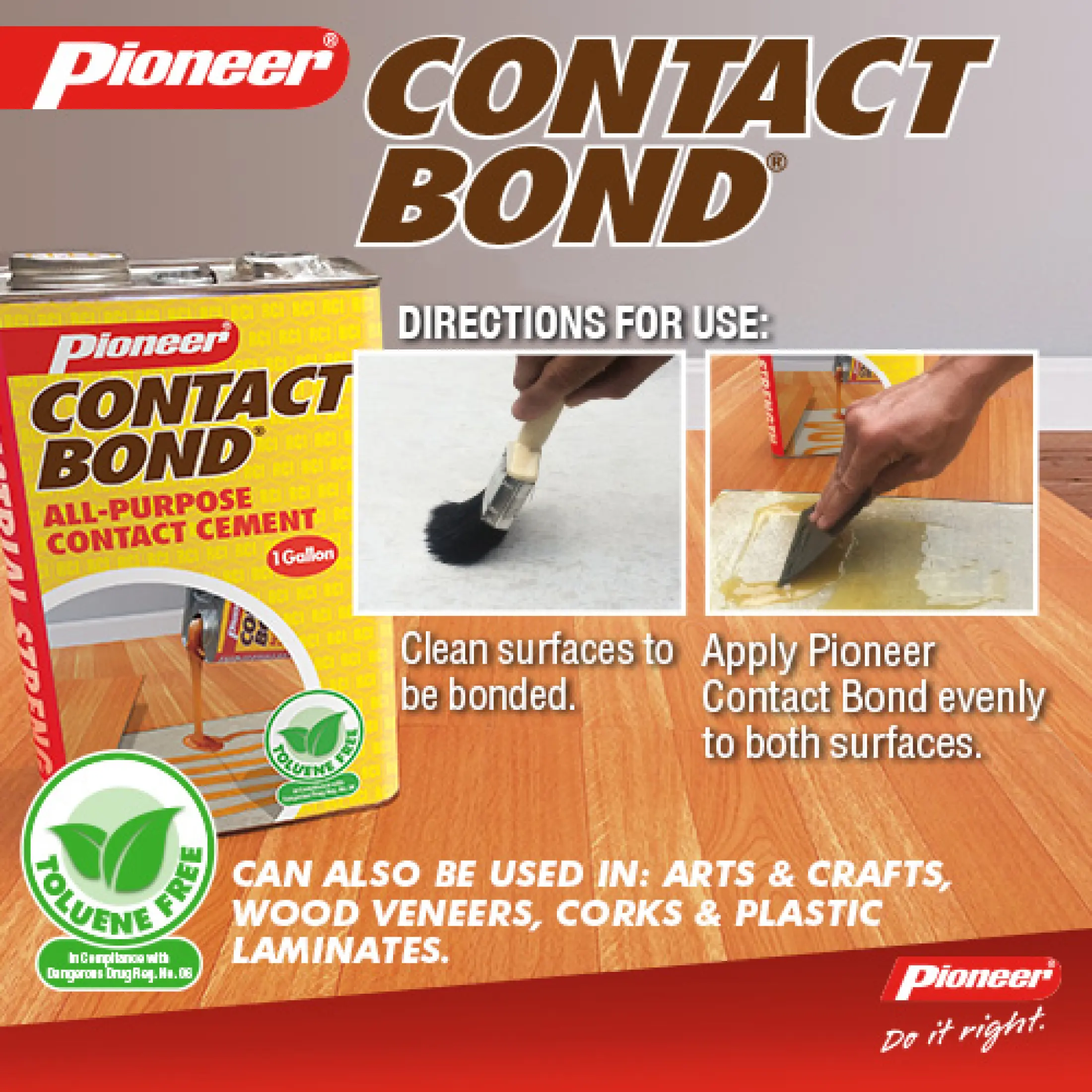 Pioneer Contact Bond All Purpose Cement 4l Can Lazada Ph Pioneer Contact Bond All Purpose, Contact Cement Laminate Flooring