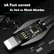 3A fast charge data cable black mamba snake head creative design snake head luminous data cable zinc alloy snake head durable data cable suitable for Micro USB mobile phones. 
