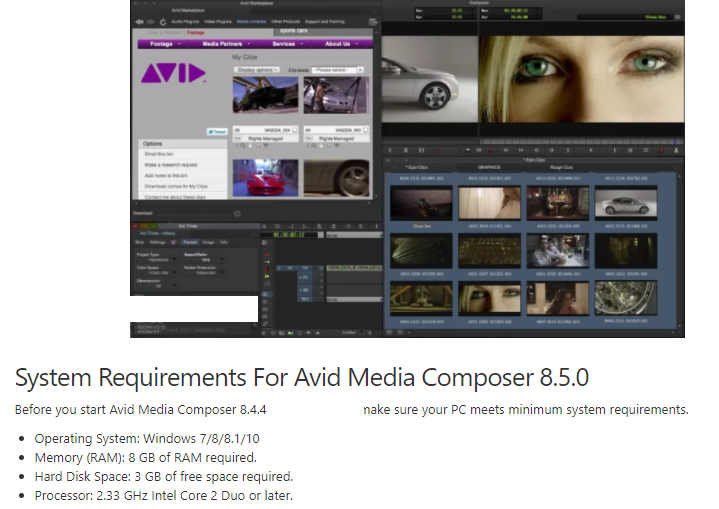 avid media composer 8 on core2 duo