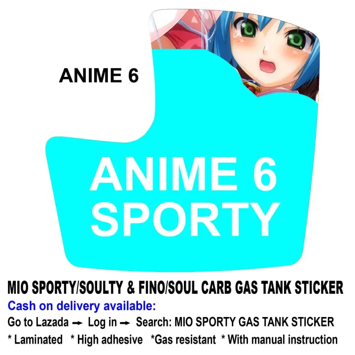Mio Sporty Gas Tank Sticker Anime 6 Ej Cycle Lazada Ph