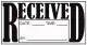 Pre-layout Received Date Time By Stamp Office Business Crystal 30mm x 60mm COD. 