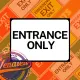 ENTRANCE EXIT ONLY EMERGENCY EXIT Laminated Sign Board A4 Signage Waterproof. 