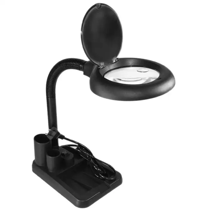 Led Magnifying Lamp 5x 10x Magnifier, Table Lamp With Magnifying Glass