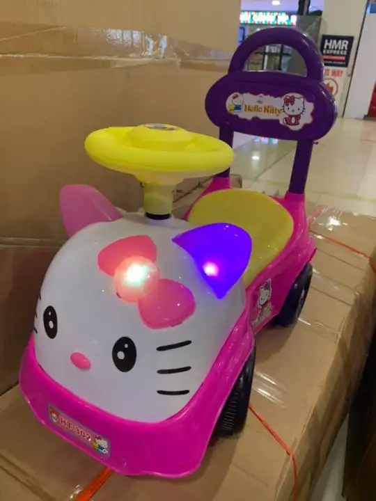 Hello Kitty 302 Pink Twisted Tolocar With Music Amp Lights Kids Ride On Lazada Ph