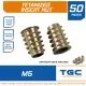 50PCS 5mm ( M5 )  Insert Nut or Furniture Nut Wood Insert Nut. 