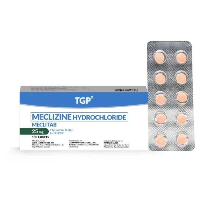 Flash sale ☼❡♚ MECLITAB Meclizine Chewable Tab 25mg (10 Tablets)