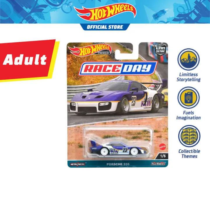 Real Riders Tires Hot Wheels Premium Porsche 911 GT3 R Die-Cast Car - 1 ...