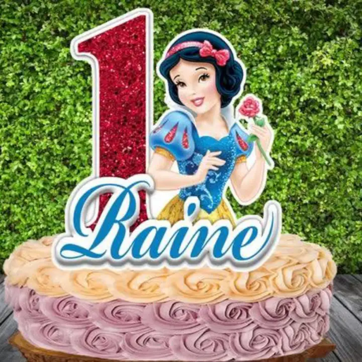 Personalized Snow White Cake Topper With Name And Age Lazada Ph