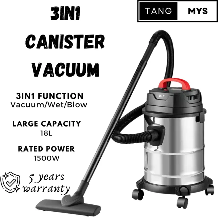 Stainless Steel 3IN1 Vacuum Cleaner Dry , Wet & Blow Large Capacity