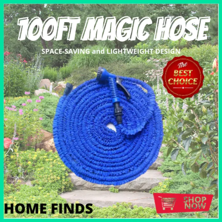 Multifunctional Quality Magic Hose 100ft 7 in 1 Garden Hose Expandable Flexible Plastic Hose As Seen on TV With Spray Gun Garden Watering Car Wash Multipurpose (BLUE) | Lazada PH