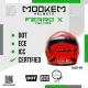 Mookem Helmet Z005 - MONO COLORS - FERRO X - Face Dual Visor Helmet. 