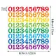 1-4 Inches waterproof Large Sheet Colourful  Number Stickers Alphanumeric Decals for Decoration DIY. 