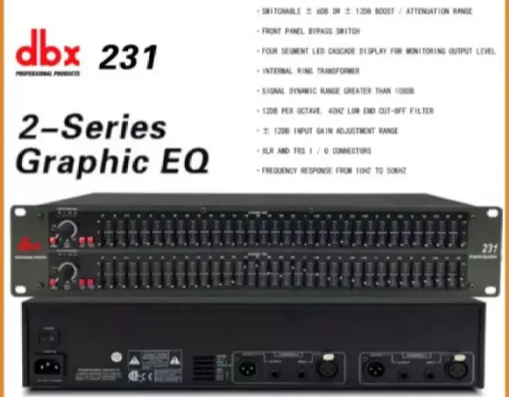DBX Graphic Equalizer EQ 231/EQ 231SUB /EQ 2231 Dual channel 31 band 2-series (There is a choice of black and white) for sound system