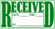 Pre-layout Received Date Time By Stamp Office Business Crystal 30mm x 60mm COD. 